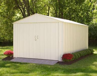 Commander 10 x 15 ft. Steel Storage Building Eggshell