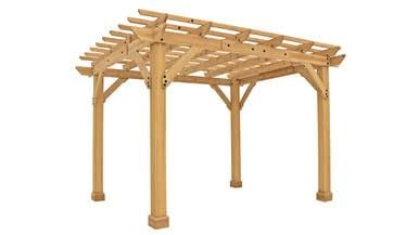 Yardistry Meridian Pergola with Premium Cedar Lumber (10 ft. x 12 ft.)