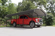 Steel Carport 12 x 20 x 7 ft. Galvanized Black/Charcoal, Snow Rated (35 PSF)