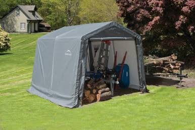 ShelterLogic Shed-in-a-Box 10 x 10 x 8 ft Peak Gray